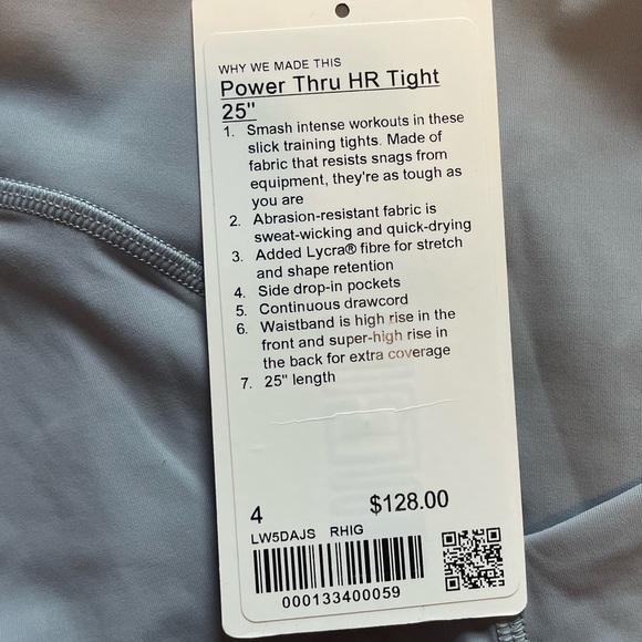 Lululemon Power Thru High Rise Tight Rhino Grey - Picture 10 of 11